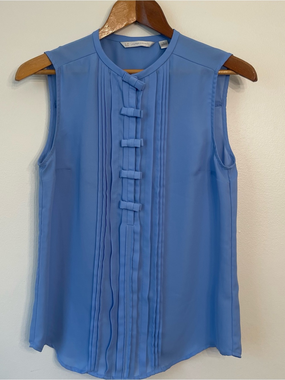 Y2K 2010s LC Lauren Conrad girly bow accent twee tank top tumblr style S